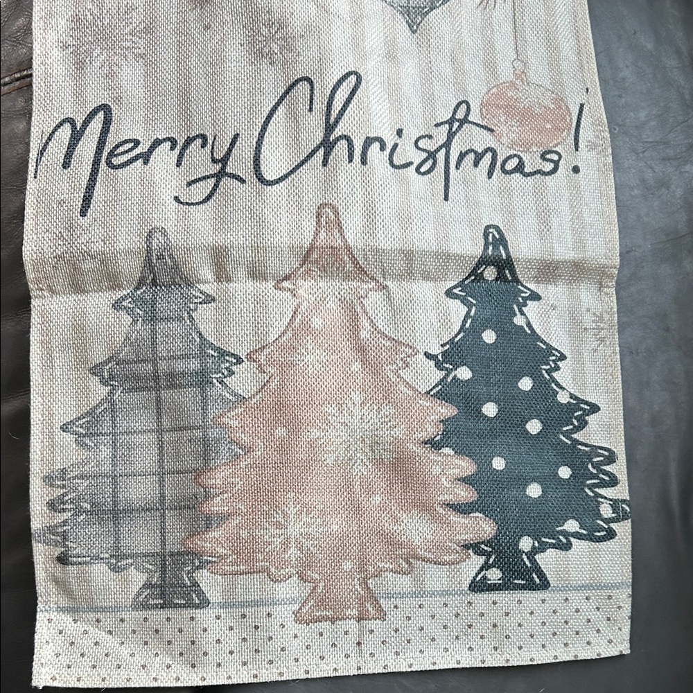 Elegant Holiday Tree Tapestry with Merry Christmas Design
